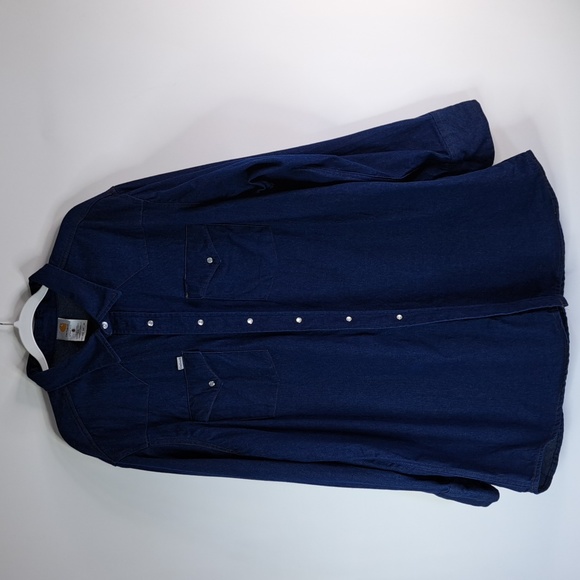 Carhartt Other - Carhartt Vintage Western Denim Pearl Snap Shirt Size 200x36🇺🇲 (3XL-4XL)